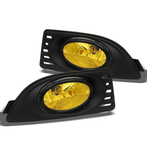 AKKON - For 2005-2006 Acura RSX Integra DC5 JDM Yellow Bumper Driving Fog Lights Lamp w/ Switch Bulbs & Wiring