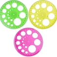 thumbnail image 1 of EIMELI 1pc 360° Circular Protractor  Drawing  Plastic Round Ruler Template with 16 Circles  Circle Stencil Measuring Tools  Building Formwork Office School Supplies(Color Random), 1 of 6