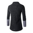 thumbnail image 3 of fartey Mens Cardigan Sweater Knit Shawl Collar Color Block Outwear Long Sleeve Cozy Winter Warm Sweater Jacket, 3 of 3