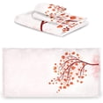 thumbnail image 2 of GZHJMY Stylish Love Tree with Hearts Leaves Valentine's Day Soft Decorative 3 Pieces Towels Set, 1 Bath Towel+1 Hand Towel+1 Washcloth, Multipurpose for Bathroom, Hotel, Gym, Spa and Kitchen, 2 of 5