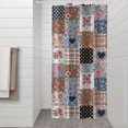 thumbnail image 2 of Pioneer Flower Floral Print Pattern Shower Curtain 36"x72", Bathroom Decorative Shower Curtain Set with 12 Hooks, Waterproof Washable, 2 of 6