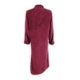 thumbnail image 2 of Miss Elaine Women's Jacquard Cuddle Fleece Long Zipper Robe, 2 of 2