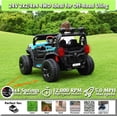 thumbnail image 4 of sopbost 24V Kids Electric Ride-On Toy Car, Ages 3–8, Max Speed 5 MPH, Battery-Powered Toy Vehicle with Remote Control, Blue & White, 4 of 7