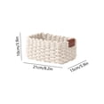 thumbnail image 3 of Luoshdecor Woven Rope Storage Basket Natural Paper Rope Organizer Basket Decorative Wicker Basket For Home Bathroom Bedroom Kitchen Office Sundries Cosmetics Toys, 3 of 6
