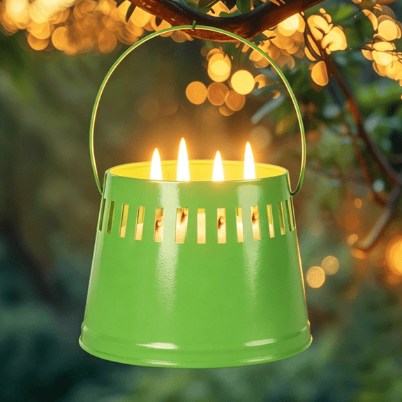 Giphtpoeet 12oz Camping Citronella Outdoor Candles 4 Wicks Strong Citronella Scent Soy Wax Candle, 80 H, for Garden,Picnic