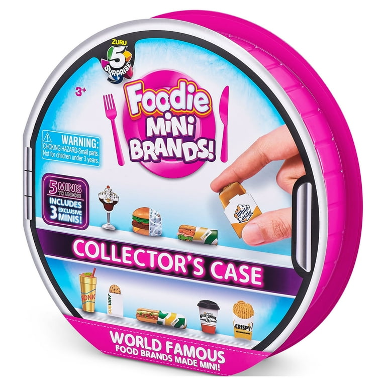 Foodie Mini Brands Series 2 Collector's Case with 3 Exclusive Minis Novelty & Gag Toy by Zuru