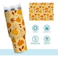 thumbnail image 6 of 30 oz Tumbler with Handle Lid and Straw Insulated Water Tumbler Stainless Steel Water Cup Mug Bottle Reusable Cup Holder Friendly Fall Thanksgiving Pumpkins, 6 of 6