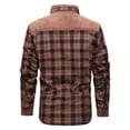 thumbnail image 6 of Fexilor Men's Corduroy Plaid Sherpa Lined Flannel Shirt Jacket Fleece Coat,Size XL, 6 of 8