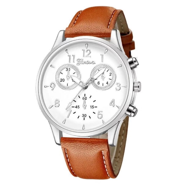 Reloj de cuarzo para hombre, relojes de moda para hombre, de cuero, estilo militar, informal, analógico, de cuarzo, para negocios, de cuarzo.