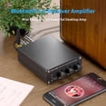 thumbnail image 3 of Amplificador Bluetooth, mini amplificador estéreo HiFi con receptor integrado para altavoces pasivos de audio doméstico, BT 5.0 Clase D, 2.0 canales, 100 W x 2, chip TPA3116, control de agudos y, 3 of 4