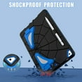 thumbnail image 3 of Dteck Case for iPad 9th Generation/iPad 8th 7th Generation 10.2 inch 2021/2020/2019 Heavy Duty Shockproof Rugged Protective Cover 10.2" with Stand Shoulder Strap for Kids,Black + Blue, 3 of 9