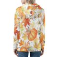 thumbnail image 2 of Renewold Pumpkins Maple Leaves Zipper Hoodies for Women Novelty Sweatshirt Thanksgiving Hoody Recreation Jackets for Jumpers Running Fall Drawstring Collar Sports Outfits Size 2XL, 2 of 6