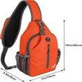 thumbnail image 3 of WATERFLY Unisex Hiking Travel Nylon Sling Bag Cross-Body Shoulder Chest Bag,Orange-Red, 3 of 7