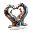thumbnail image 1 of Estatuilla de mano de corazón, estatua de gesto de amor, adorno de escultura de mano de escritorio acrílico para baño, soporte de TV y sala de, 1 of 8