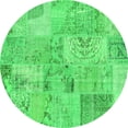 thumbnail image 1 of Ahgly Company Indoor Round Patchwork Green Transitional Area Rugs, 6' Round, 1 of 1