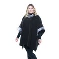 thumbnail image 2 of Linda Anderson Le Moda Liza Cozy Coat Fleece Poncho with Faux Fur Trim, 2 of 2