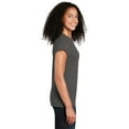 thumbnail image 3 of Gildan Softstyle Women’s T-Shirt, Short Sleeve Crew Neck Semi Fitted Cotton Tee, Charcoal, M, 3 of 5