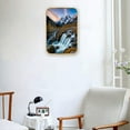 thumbnail image 5 of 12x8 Inches Framed Waterfall and Stream in The Tropical Forest Scenery Nature Pictures Artwork Contemporary Wall Art with Gold Frame for Store,Crystal Porcelain Painting Wall Decor, 5 of 8