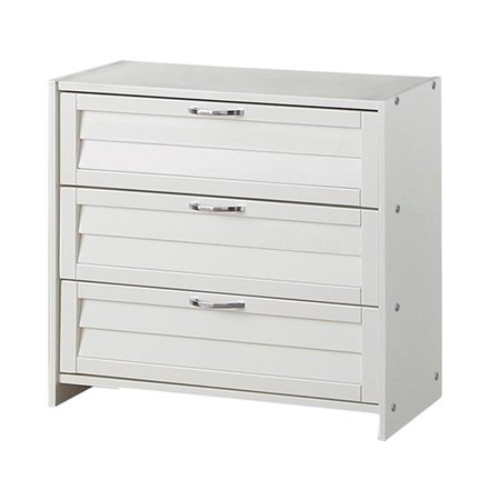 Donco Kids Pd 795bw Louver 3 Drawer Chest 44 White Walmart Com
