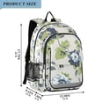 thumbnail image 2 of FORMRS Unisex School Backpack 17" Student Travel Bag with Laptop Compartment, Light Floral Pattern, 2 of 7
