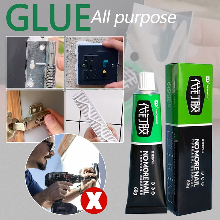 Household Nail-adhesive Tile Rack Universal Glue Wall-free Punch-free Seal  Nail-free Glue Hardware Pendant Quick-drying Punch-free Glue