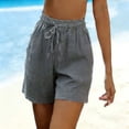 thumbnail image 2 of TAGOLD Women Casual Pants Multi Color Shorts With Drawstring Waistband For Summer Daily Wear, 2 of 5