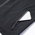 thumbnail image 5 of safuny Men's Hooded Zipper Cardigan Long Sleeve Fleece Jacket Soft Breathable Fabric Casual Outdoor Wear Standard Thickness Fashion Outerwear Black L, 5 of 9