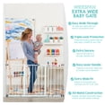 thumbnail image 5 of Regalo 56 Inch Extra Wide Walk-Through Baby Safety Gate, White, 5 of 10