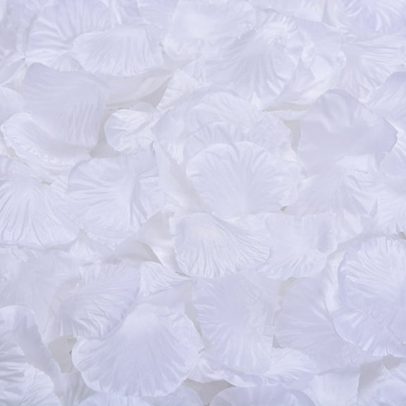 COSMOBETTY 1000Pcs Wedding Decoration White Silk Rose Petals for Romantic Events