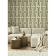 thumbnail image 5 of Advantage Henley Teal Geometric Grasscloth Wallpaper, 5 of 6