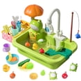 thumbnail image 1 of Juguetes de cocina con grifo en forma de piedra para jugar, con agua corriente, 1 of 9
