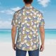 thumbnail image 4 of Fotbe Cute Rabbit Camisa Hawaiana para Hombre Unisex – Camisa Casual de Verano con Botones de Manga Corta de Algodón y Lino,Large, 4 of 7