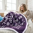 thumbnail image 3 of Faith Hope Love Blankets for Women | Inspirational Gifts for Women - Thoughtful Birthday Gifts for Women | Christian Blanket Gifts for Christian Friend Women or Men (Purple, Sherpa Fleece), 3 of 6