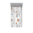 thumbnail image 2 of Floral Bedding Set with Sheet & Covers, Simplistic Flower Petals Nature Beauty Florets Growth Illustration, Printed Bedroom Decor 2 Shams, 4 Sizes, Baby Blue Orange, by Ambesonne, 2 of 3