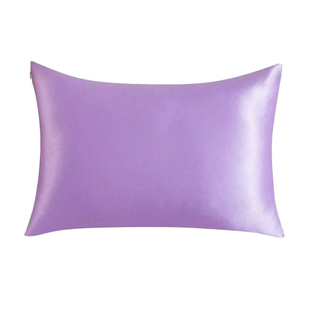 Color Ding Solid Color Silk Single Pillowcase Ice Silk Pillowcase Zipper Single 20x26inch / 51x66cm