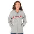 thumbnail image 3 of Raised in 90s Throwback Nostalgia Unisex Fleece Graphic Zip Up Hoodie Brisco Brands 5X, 3 of 5