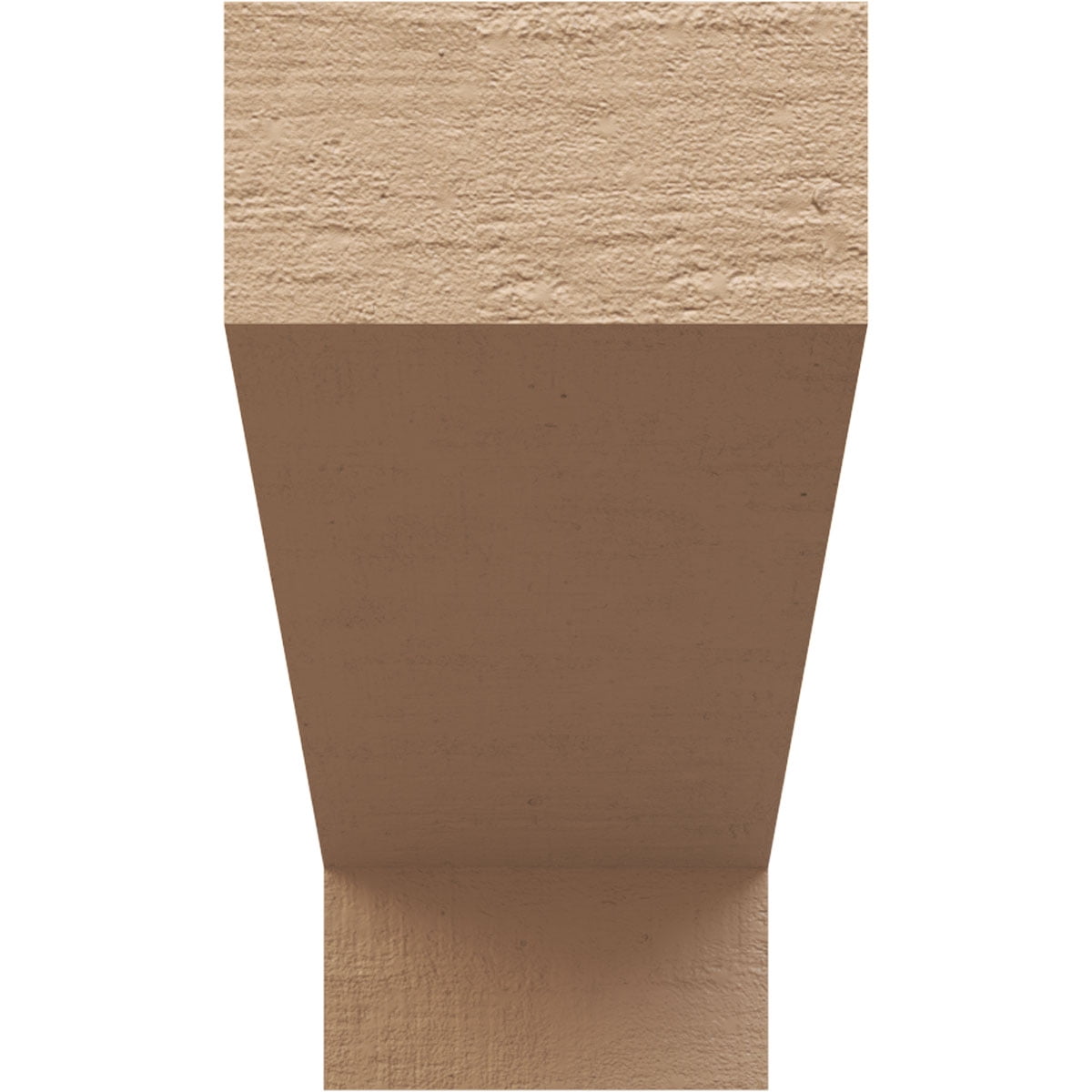 9"W x 27"D x 18"H Classic Clemmons Rough Cedar Woodgrain TimberThane Corbel, Primed Tan