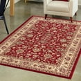 thumbnail image 3 of Unique Loom Sialk Hill Collection Area Rug - Washington (9' x 12' Rectangle Burgundy/Cream) Floral Traditional Perfect For Living Room Bed Room Dining Room Office, 3 of 9