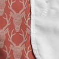 thumbnail image 4 of Deer Microwave Oven Cover, Heads in Laced Pattern Merry Christmas Theme Sketchy Drawn Animal, Water Resistant Organizer with Pockets for Kitchen, 36" x 12", Beige and Vermillion, by Ambesonne, 4 of 4