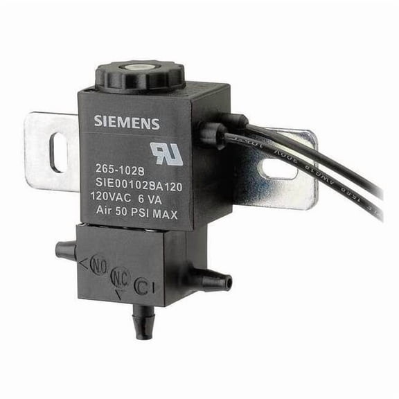 Siemens Solenoid Air Valve,3-Way,120VAC,1-20 psi 265-1028