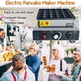 thumbnail image 3 of KHTD Mini Pancake Maker Machine, 25PCS Electric Nonstick Dutch Pancake Maker, 1.6 Inches Commercial Muffin Maker with Thermostat & Timer Control for, 3 of 6