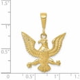 thumbnail image 3 of 10K Yellow Gold Solid Polished Spread Eagle Charm (30 X 21) Made In United States 10c604, 3 of 5
