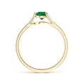 thumbnail image 2 of Angara Natural 0.45 Ct. Emerald Solitaire Ring in 14K Yellow Gold for Women (Ring Size: 3.5), 2 of 8