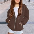thumbnail image 2 of Mercatoo 2025 Cute Ho𝐨dies for Teen Girls Zip Up Oversized Sweatshirts 𝐏reppy Sweaters Long Sleeve Baggy Pullover 𝗬2k Jacket, 2 of 5