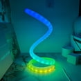 thumbnail image 2 of Tignapoo Modern USB-Powered RGB Spiral Desk Lamp with Key Switch, 5W Acrylic Light for Bedroom & Living Room, White, 2 of 6