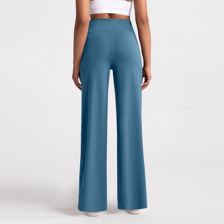 high waisted tummy control dress pants Xflwam Bootcut Women Work Trousers Business Casual Comfy Stretchy Flared Yoga Pants, Women's, Size: Small, Blue sizeFilter-