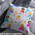 thumbnail image 2 of Castle Fairy Princess Castle Girl Fabric by the Yard 10 Yards,Unicorn Rainbow Room Decor Fabric by the Yard,Love Heart Print Fabric for Sewing,Microfiber Bedroom Decor, 2 of 6