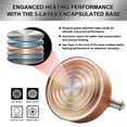 thumbnail image 5 of Copper Tea Kettle Stainless Steel Teapot Whistling Kettle Unique Button Control Kettle Outlet Loud Whistle Food Grade Teapot 3.2 Quart / 3 Liter Bronze, 5 of 6