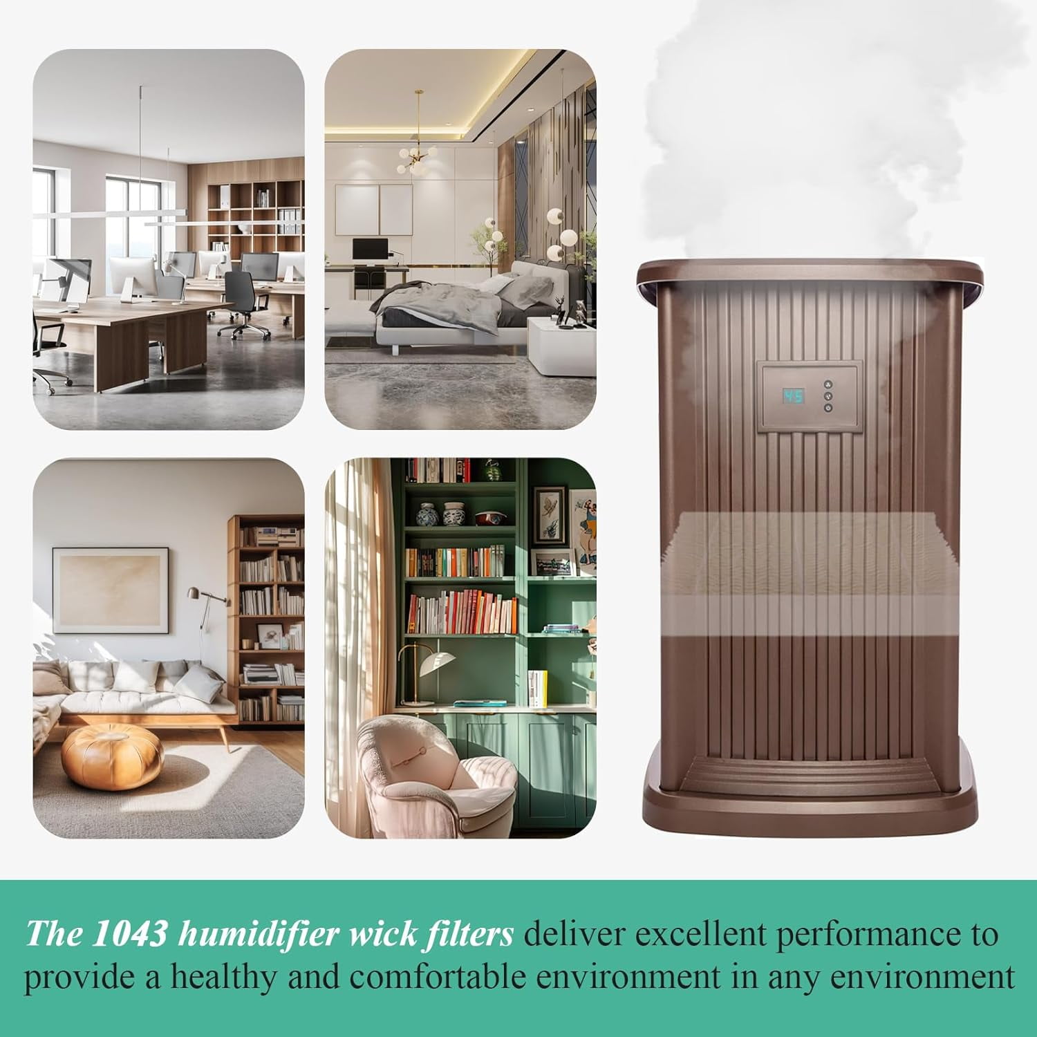 1043  Humidifier Wick Filters  for Essick AirCare Evaporative Humidifiers 831000 826000 826800,  Space Saver 800 8000 Series, 3Pack 1043  Space Saver Wick