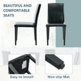 thumbnail image 6 of Cterwk 4 Pack PU Leather Dining Chair with Black Metal Legs, Modern Side Chair for Living Room, Dining Room, Home, Black, 6 of 11